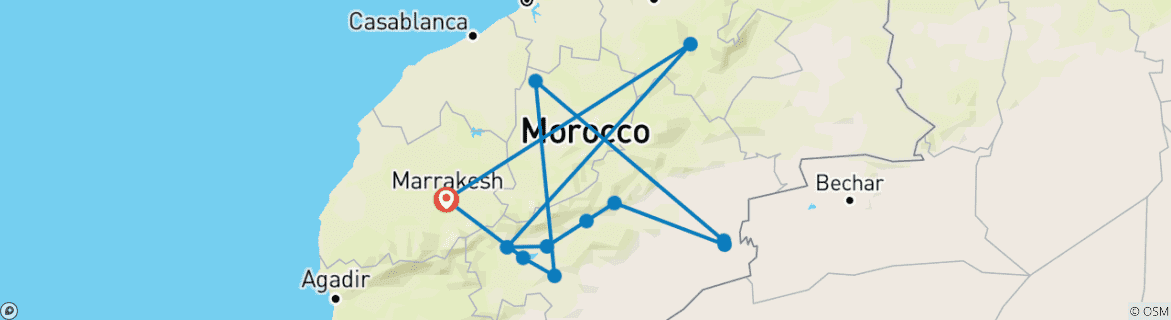 Imagen de un mapa que muestra la ruta del circuito
