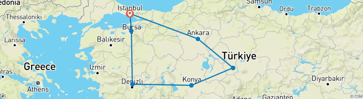 Imagen de un mapa que muestra la ruta del circuito