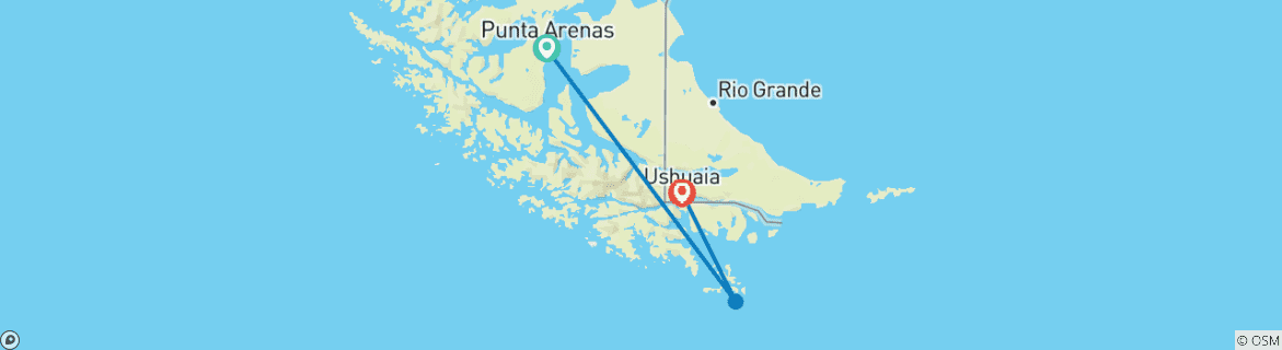 Image d'une carte montrant l'itinéraire du circuit