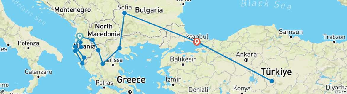 Imagen de un mapa que muestra la ruta del circuito