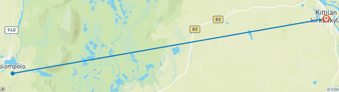 Image d'une carte montrant l'itinéraire du circuit