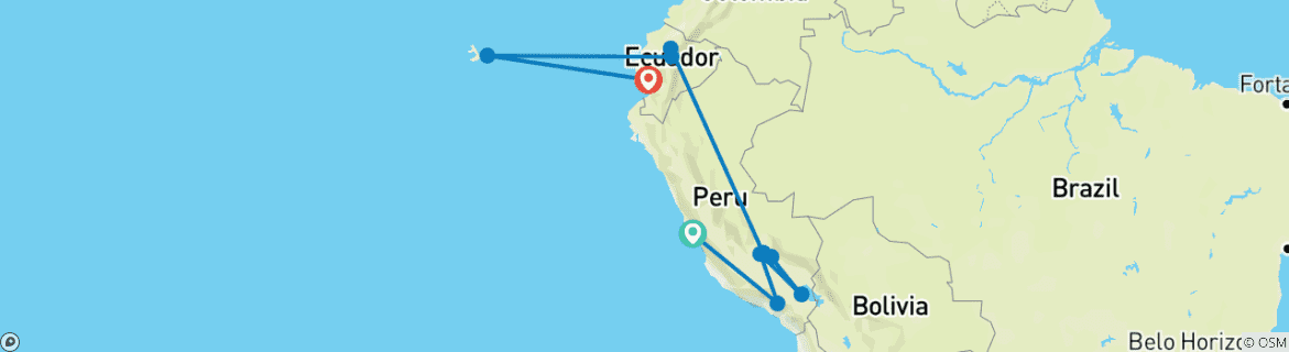 Imagen de un mapa que muestra la ruta del circuito