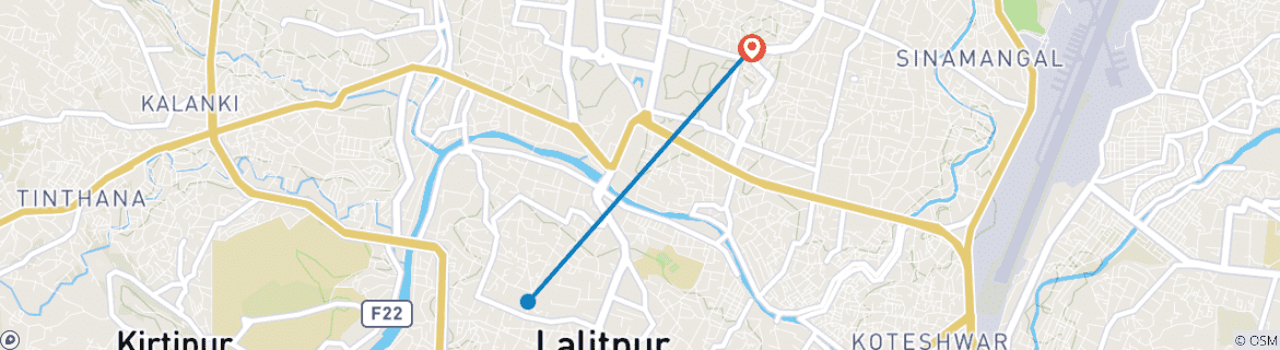 Image d'une carte montrant l'itinéraire du circuit