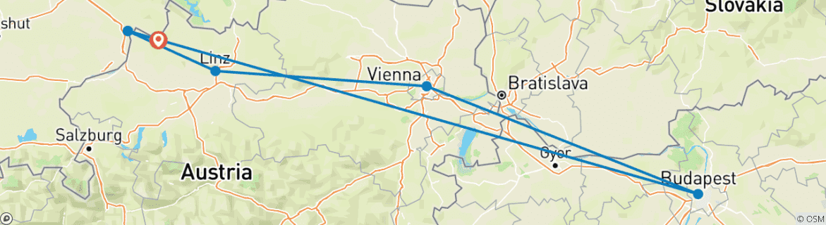 Imagen de un mapa que muestra la ruta del circuito