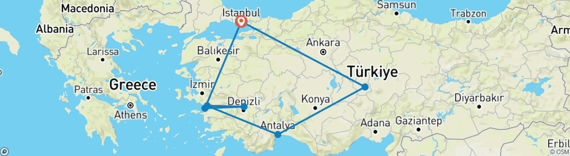 Imagen de un mapa que muestra la ruta del circuito