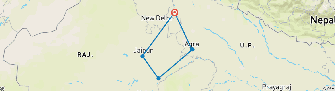 Imagen de un mapa que muestra la ruta del circuito