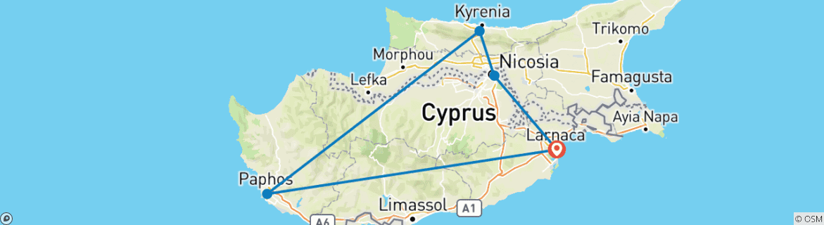 Imagen de un mapa que muestra la ruta del circuito