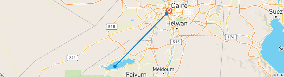 Karte mit der Reiseroute