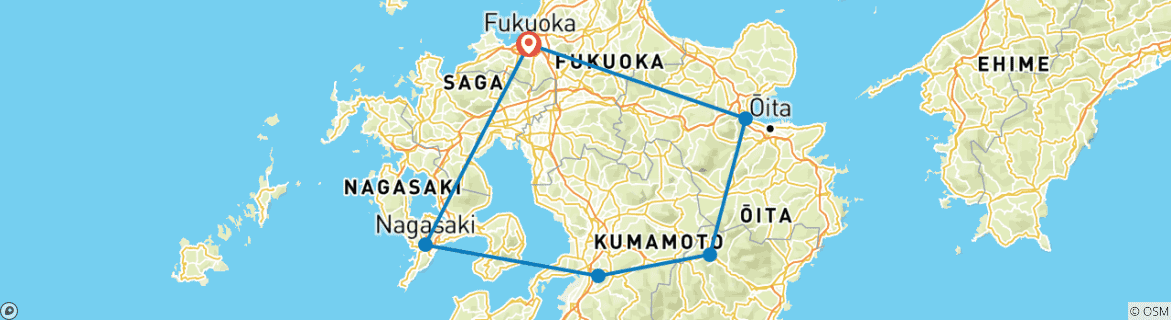 Imagen de un mapa que muestra la ruta del circuito