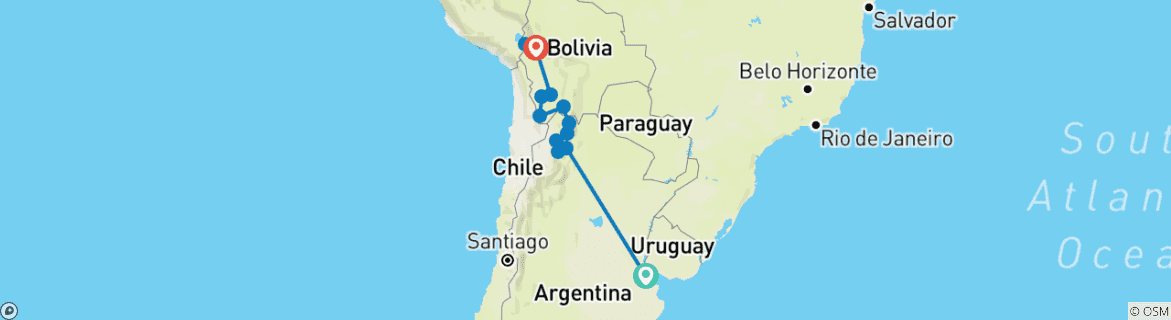 Imagen de un mapa que muestra la ruta del circuito