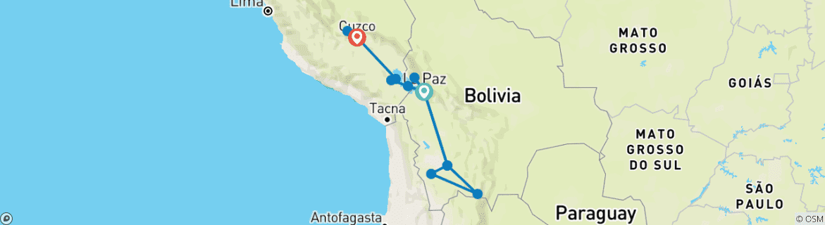Imagen de un mapa que muestra la ruta del circuito