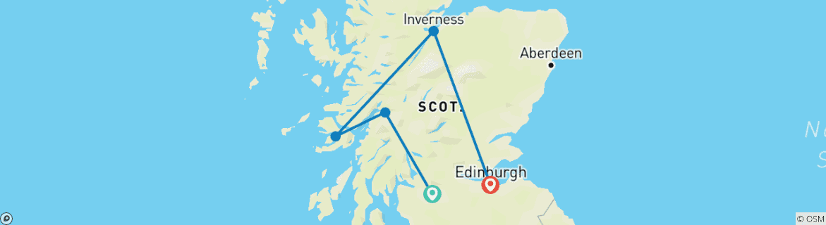 Image d'une carte montrant l'itinéraire du circuit