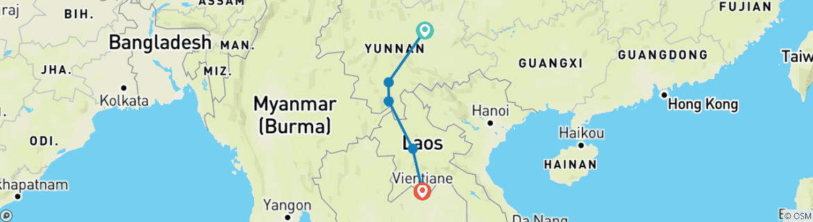 Imagen de un mapa que muestra la ruta del circuito