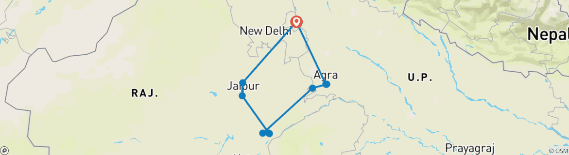 Imagen de un mapa que muestra la ruta del circuito