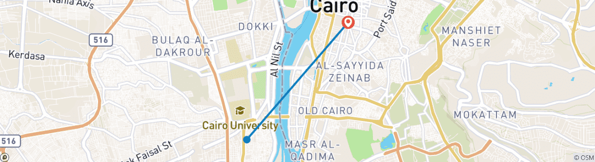 Karte von GIZA PYRAMIDS SPHINX SAQQARA - Von den ewigen Wächtern zur ersten Pyramide