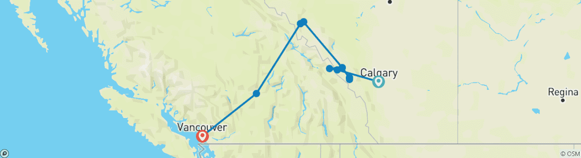 Imagen de un mapa que muestra la ruta del circuito