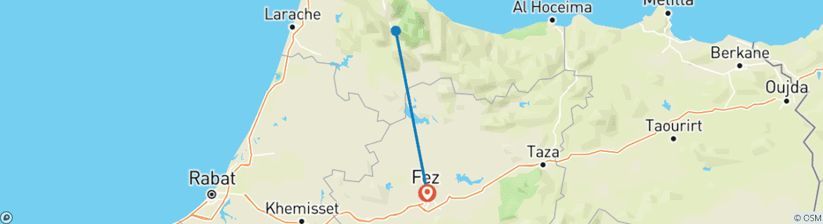 Image d'une carte montrant l'itinéraire du circuit