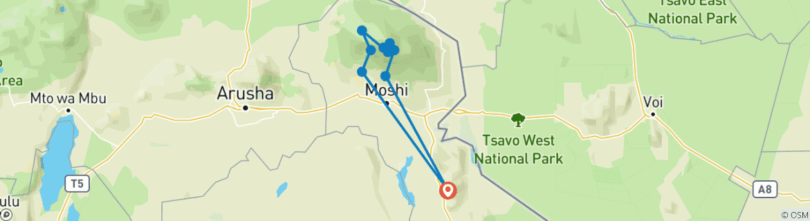 Imagen de un mapa que muestra la ruta del circuito