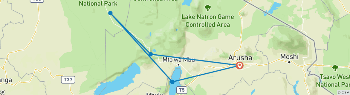 Imagen de un mapa que muestra la ruta del circuito