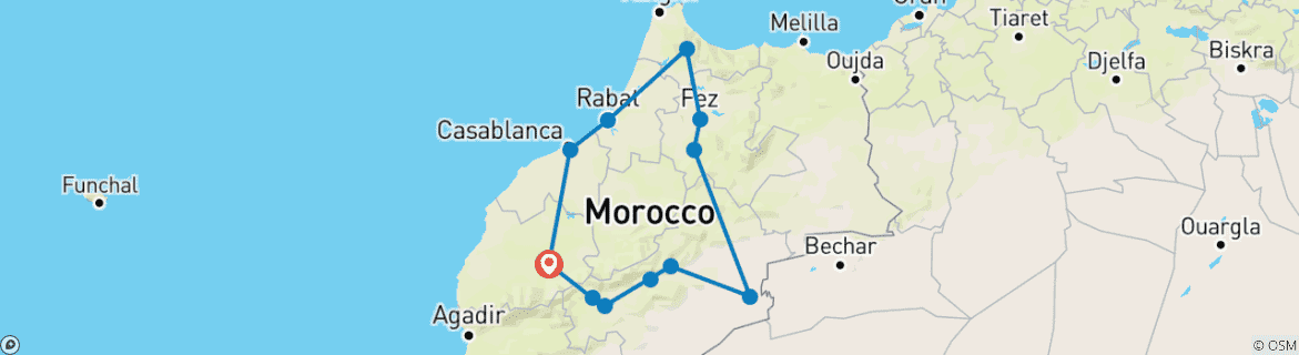 Imagen de un mapa que muestra la ruta del circuito