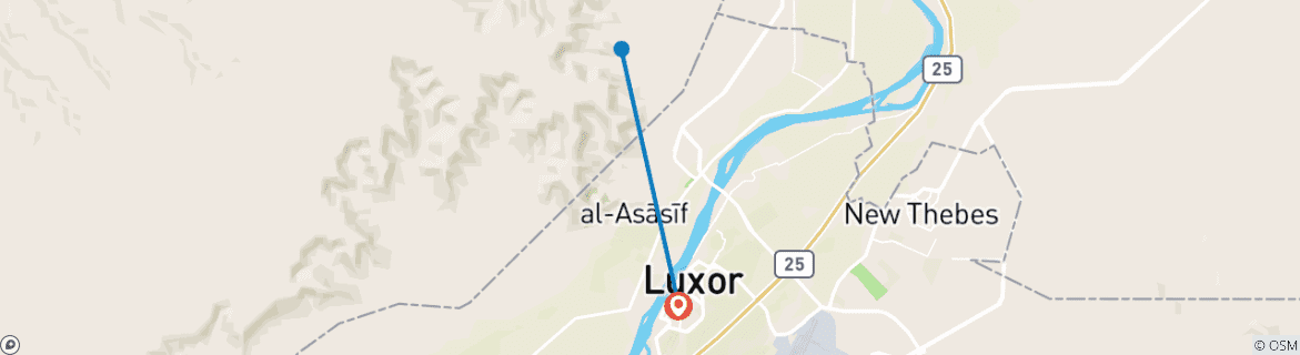 Image d'une carte montrant l'itinéraire du circuit