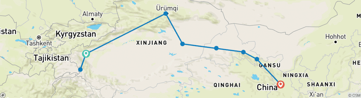 Imagen de un mapa que muestra la ruta del circuito