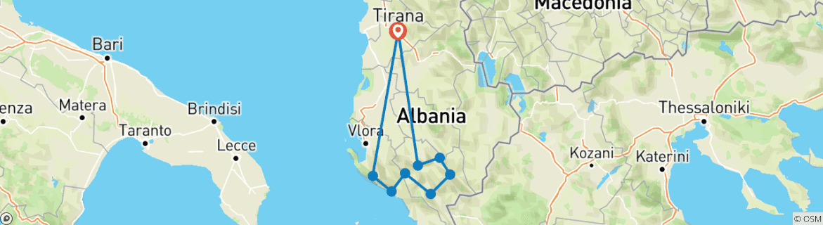 Imagen de un mapa que muestra la ruta del circuito