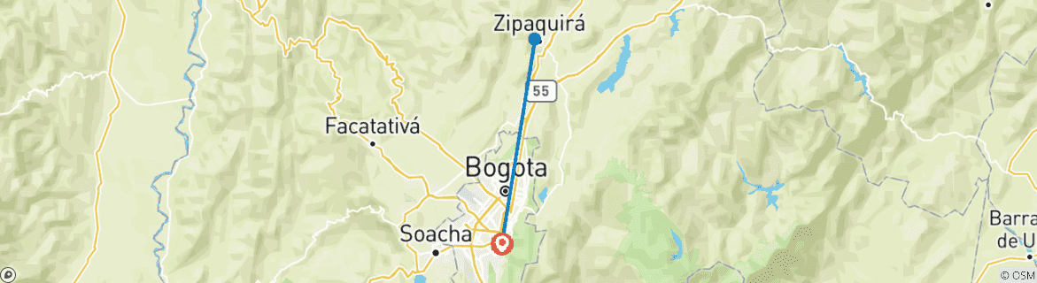 Imagen de un mapa que muestra la ruta del circuito