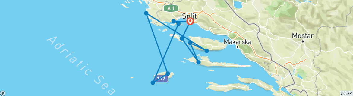 Imagen de un mapa que muestra la ruta del circuito