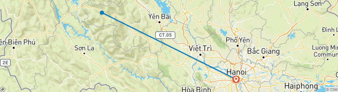 Imagen de un mapa que muestra la ruta del circuito