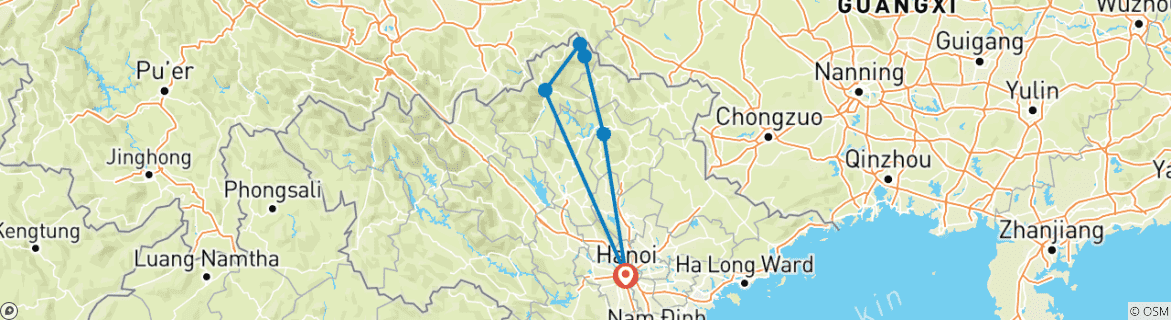 Imagen de un mapa que muestra la ruta del circuito