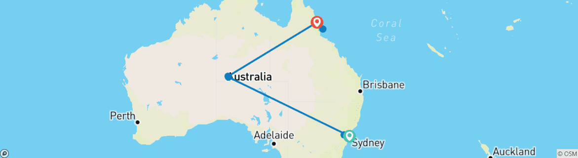 Carte du circuit Bucket List Australie