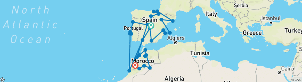 Imagen de un mapa que muestra la ruta del circuito