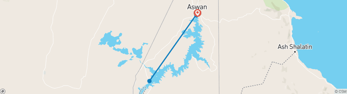 Foto van een kaart met de route van de rondreis