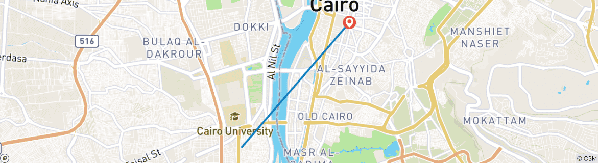 Karte mit der Reiseroute