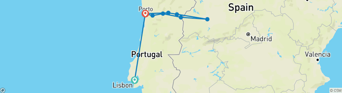 Image d'une carte montrant l'itinéraire du circuit