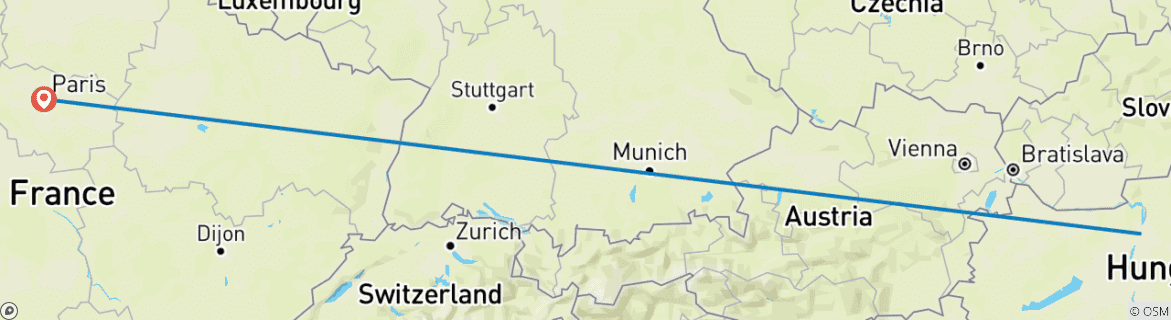 Image d'une carte montrant l'itinéraire du circuit