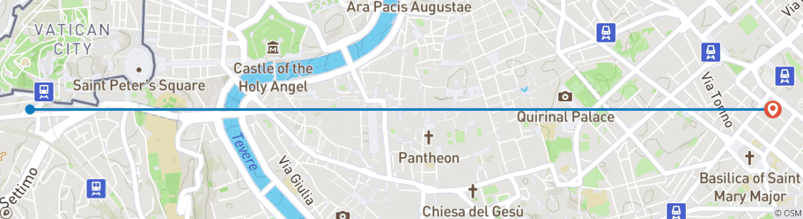 Image d'une carte montrant l'itinéraire du circuit