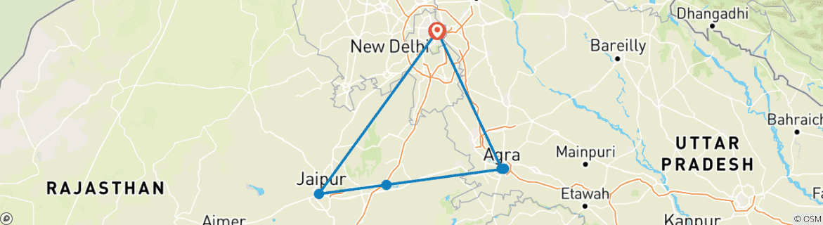 Imagen de un mapa que muestra la ruta del circuito