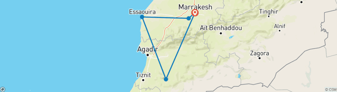 Imagen de un mapa que muestra la ruta del circuito