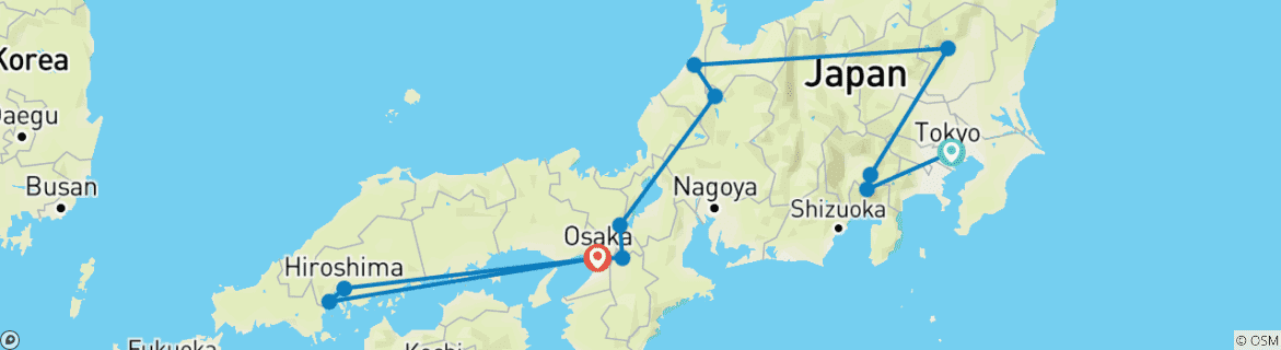 Imagen de un mapa que muestra la ruta del circuito