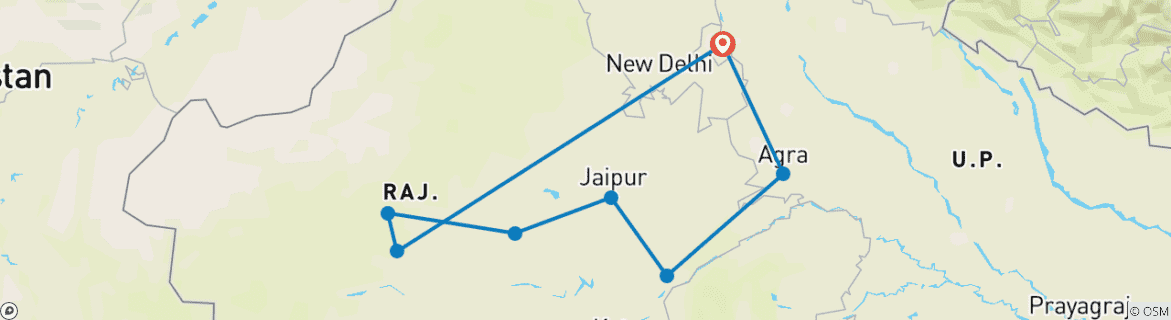 Imagen de un mapa que muestra la ruta del circuito