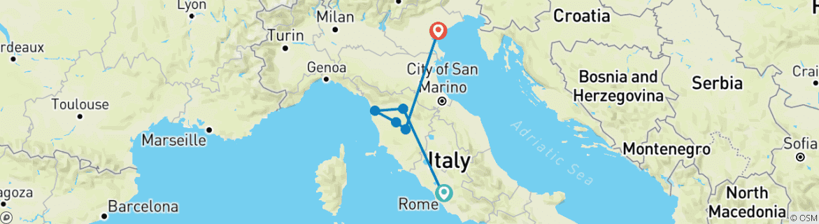 Imagen de un mapa que muestra la ruta del circuito