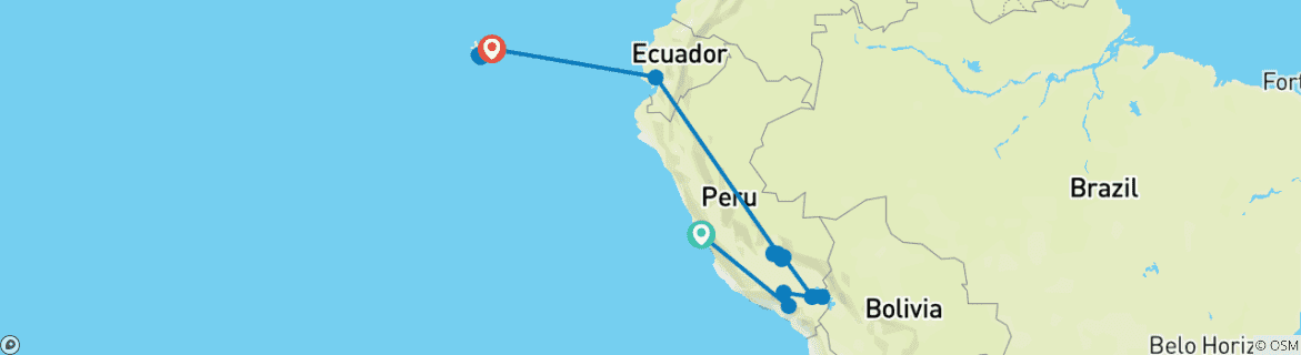 Imagen de un mapa que muestra la ruta del circuito