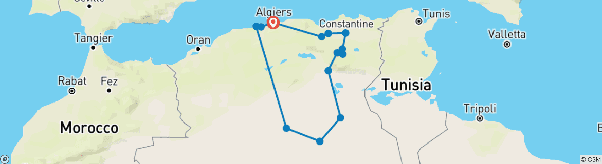 Imagen de un mapa que muestra la ruta del circuito