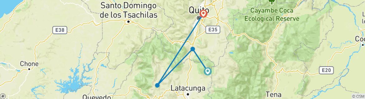 Imagen de un mapa que muestra la ruta del circuito