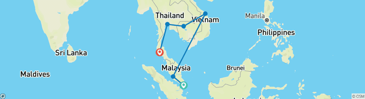 Imagen de un mapa que muestra la ruta del circuito