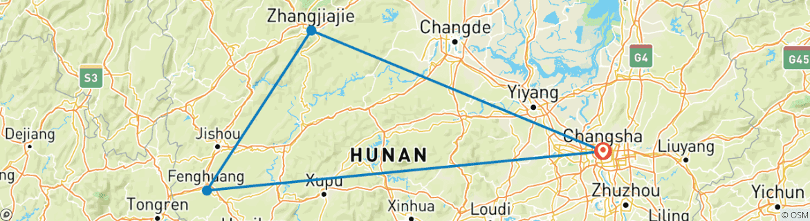 Imagen de un mapa que muestra la ruta del circuito