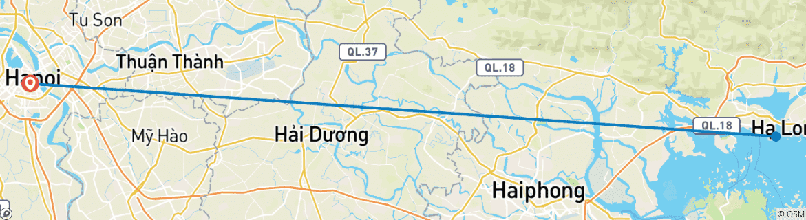 Foto van een kaart met de route van de rondreis