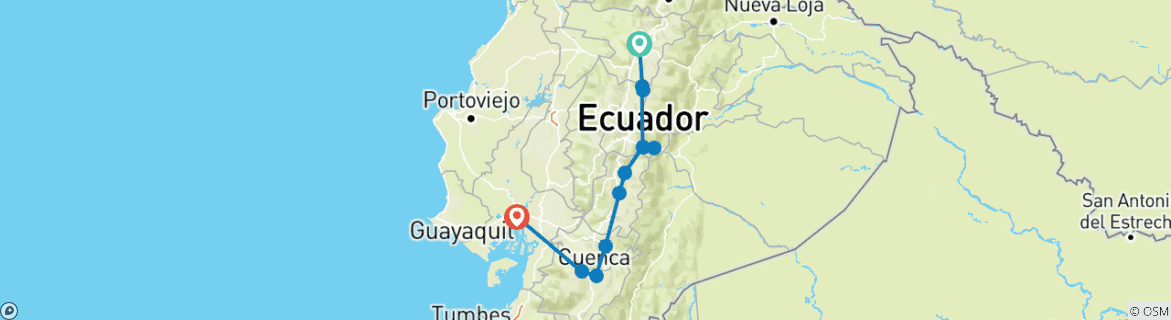 Imagen de un mapa que muestra la ruta del circuito